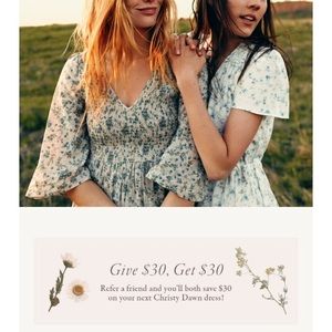 $30 off Christy dawn instantly